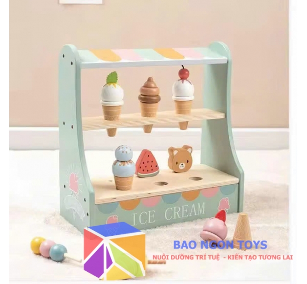 Đồ chơi nhập vai vui nhộn cửa hàng bán kem giúp bé phát triển kỹ năng nhập vai và giải trí cùng bạn bè – DG338 - BAO NGON TOYS 