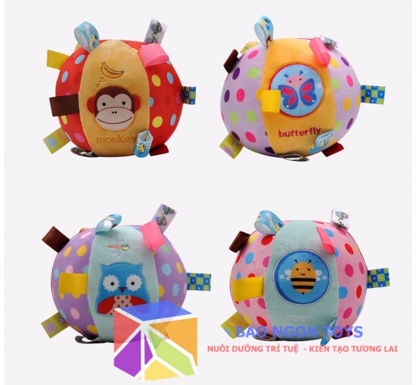 Đồ chơi bóng vải treo nôi dành cho trẻ sơ sinh, giúp kích thích giác quan và vận động tinh - BAO NGON TOYS – DV87