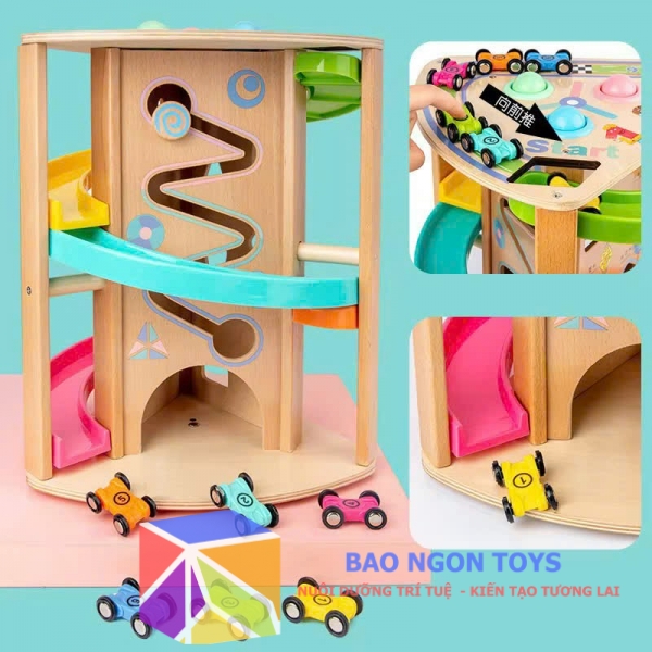  Đồ Chơi Lắp Ráp Tháp Đường Đua Cầu Trượt 6 Tầng giúp bé vui chơi và phát triển kỹ năng - BẢO NGÔN TOYS DG347