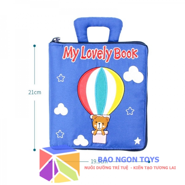 SÁCH VẢI BÓC DÁN QUIET BOOK RÈN LUYỆN CÁC KỸ NĂNG VẬN ĐỘNG TINH VÀ GIÚP BÉ HỌC TIẾNG ANH - BAO NGON TOYS - SV73C