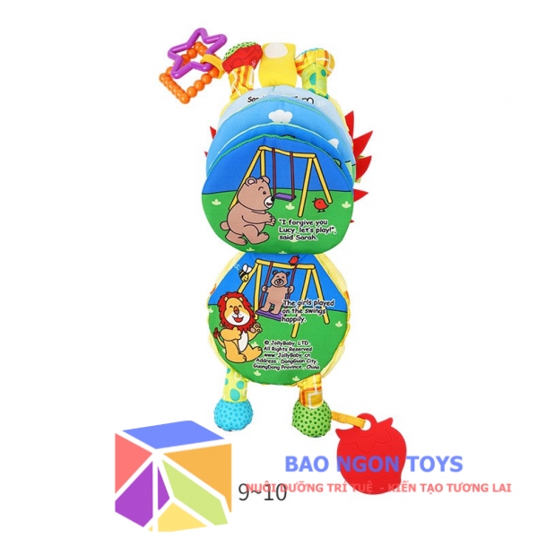 SÁCH VẢI 3D TƯƠNG TÁC THÚ NHỒI BÔNG , ĐỒ CHƠI TREO NÔI XE ĐẨY, NGƯỜI BẠN NHỎ CHO GIẤC NGỦ CỦA BÉ – BAO NGON TOYS - SV69
