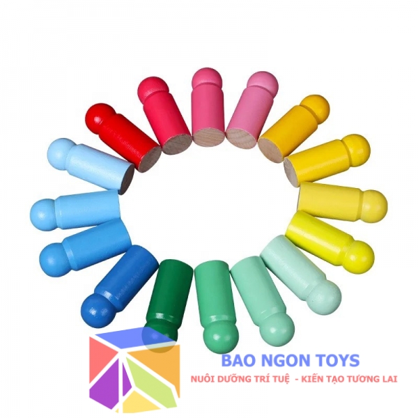 Giáo cụ dạy học Montessori chuẩn quốc tế sắp xếp đậm nhạt giúp bé học phân loại màu sắc đơn giản - BAO NGON TOYS - DG187