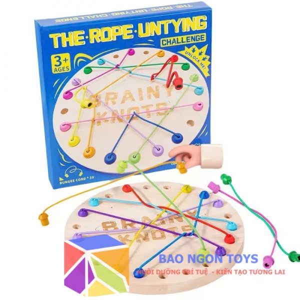 Đồ chơi giải đố gỡ nút dây xoắn, board game rèn luyện tư duy IQ, giải trí vui nhộn dành cho cả gia đình cùng chơi, ROPE BREAKING GAME- DG401