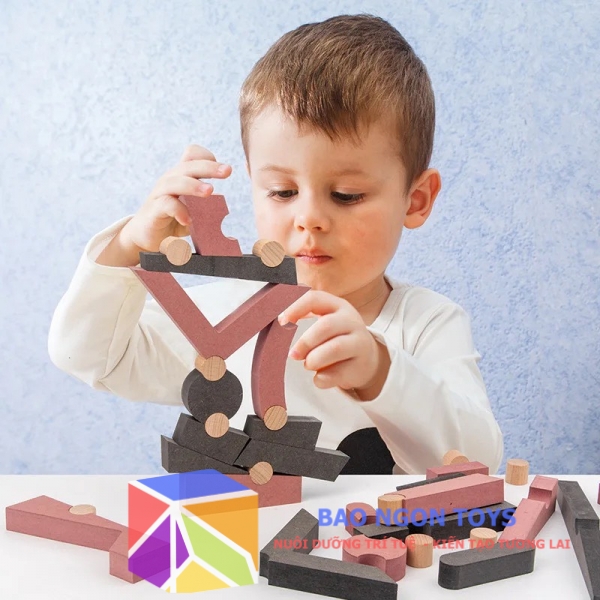 Đồ chơi trí tuệ xếp thăng bằng và ghép hình giúp bé phát triển tư duy sáng tạo BAO NGON TOYS - DG290