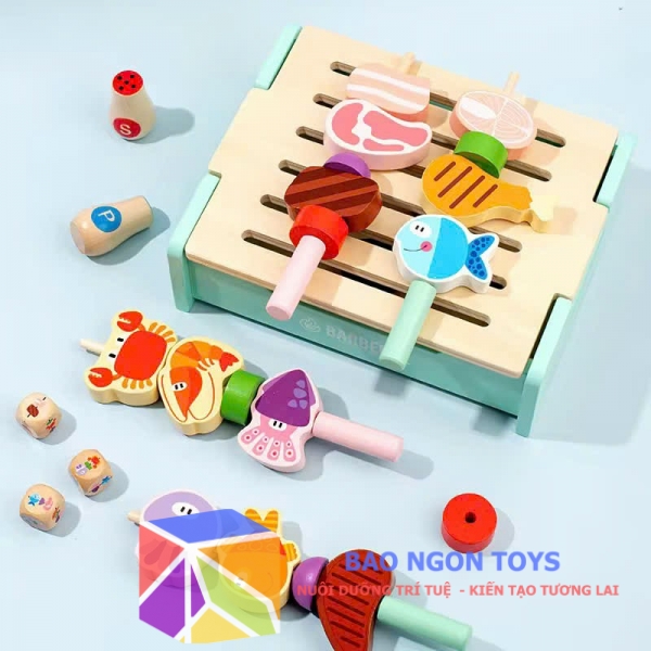 Đồ chơi nhập vai đầu bếp lò nướng BBQ giúp bé phát triển kỹ năng nhập vai, vui chơi cùng bạn bè - BAO NGON TOYS - DG339