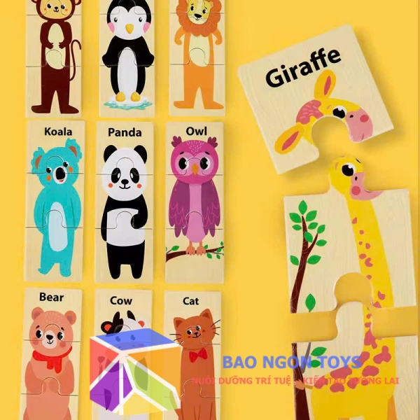 Đồ chơi  ghép hình thông minh, phát triển trí tuệ, chủ đề động vật, phương tiện giao thông giúp bé học Tiếng Anh  DG405