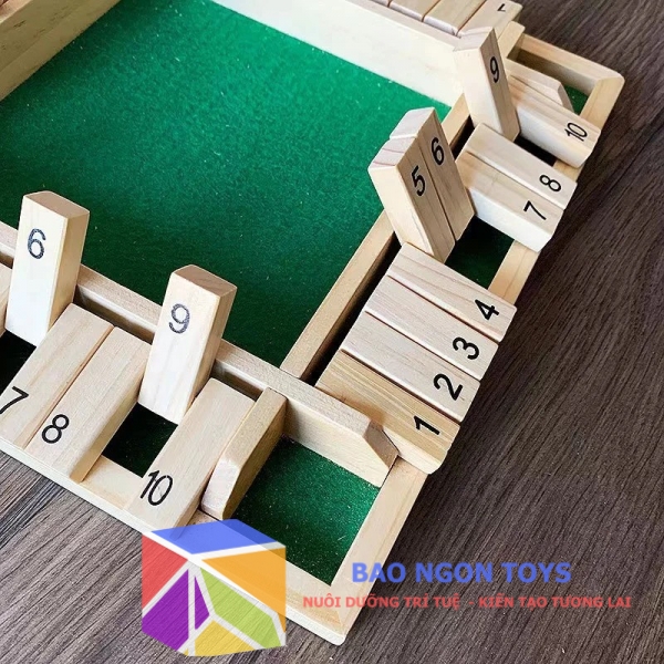 Trò chơi board game giải trí thú vị Shut The Box giúp bé rèn luyện toán cộng và giải trí cho cả gia đình - Bao Ngon Toys - DG260