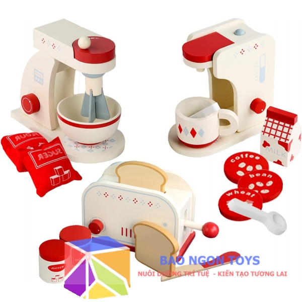 Đồ chơi nhập vai đầu bếp máy nướng bánh máy pha cà phê giúp bé phát triển trí tưởng tượng và giải trí cùng bạn bé - DG47