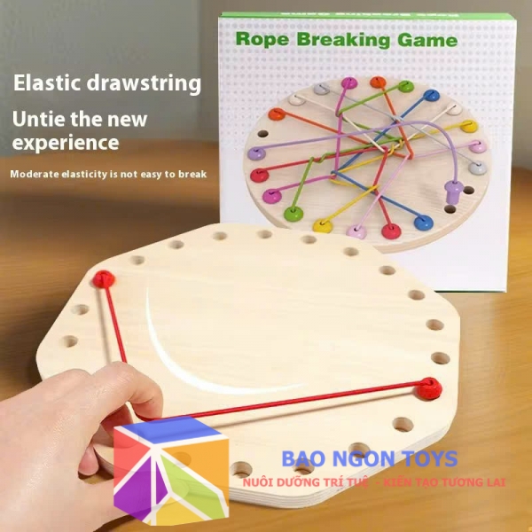 Đồ chơi giải đố gỡ nút dây xoắn, board game rèn luyện tư duy IQ, giải trí vui nhộn dành cho cả gia đình cùng chơi, ROPE BREAKING GAME- DG401