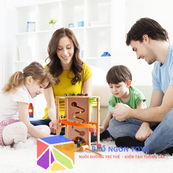  Đồ Chơi Lắp Ráp Tháp Đường Đua Cầu Trượt 6 Tầng giúp bé vui chơi và phát triển kỹ năng - BẢO NGÔN TOYS DG347