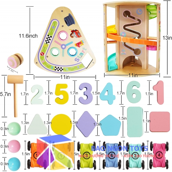  Đồ Chơi Lắp Ráp Tháp Đường Đua Cầu Trượt 6 Tầng giúp bé vui chơi và phát triển kỹ năng - BẢO NGÔN TOYS DG347