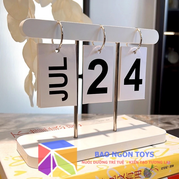 Lịch để bàn thay đổi số tiện lợi, tái sử dụng nhiều năm, quà tặng sang trọng và tinh tế - BAO NGON TOYS - DG225B
