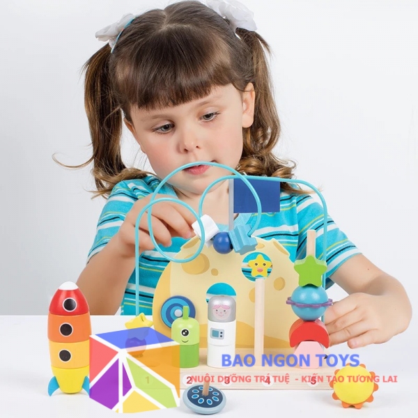 Đồ chơi mê cung luồn hạt kích thước lớn giúp bé trên 6 tháng phát triển đôi bàn tay và kỹ năng vận động tinh - BAO NGON TOYS – DG331