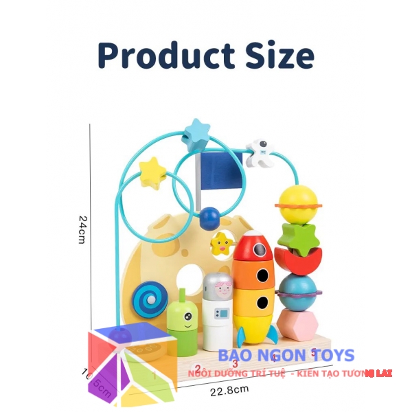 Đồ chơi mê cung luồn hạt kích thước lớn giúp bé trên 6 tháng phát triển đôi bàn tay và kỹ năng vận động tinh - BAO NGON TOYS – DG331