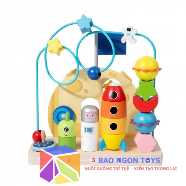 Đồ chơi mê cung luồn hạt kích thước lớn giúp bé trên 6 tháng phát triển đôi bàn tay và kỹ năng vận động tinh - BAO NGON TOYS – DG331