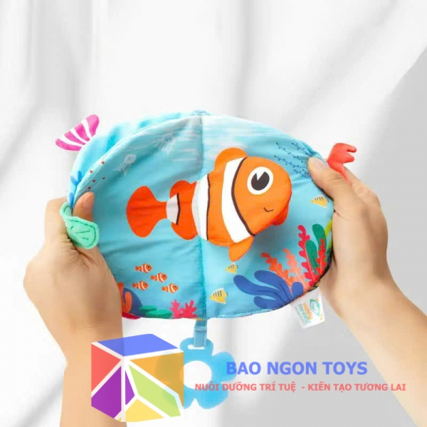 Đồ chơi sách vải treo nôi mềm mại chủ đề động vật tích hợp gặm nướu & xúc xắc – Khơi dậy giác quan & phát triển toàn diện cho bé yêu - BAO NGON TOYS - DV120