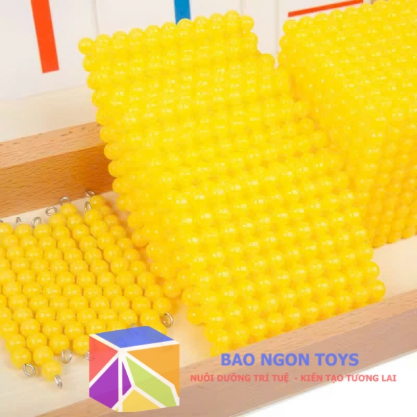 Giáo cụ Montessori – Trò chơi Ngân hàng (Bank Game) & Bộ cườm vàng thập phân