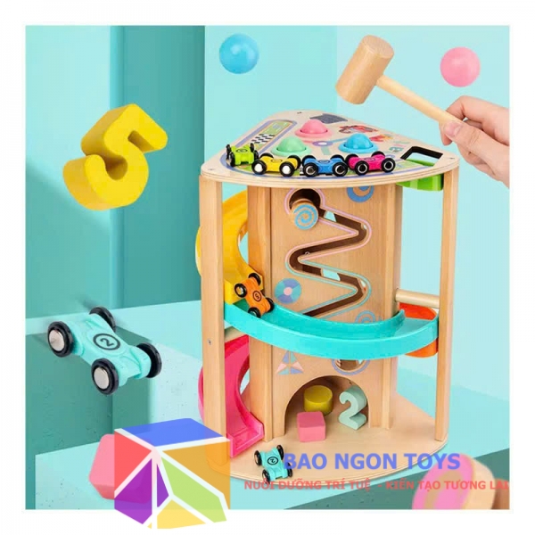  Đồ Chơi Lắp Ráp Tháp Đường Đua Cầu Trượt 6 Tầng giúp bé vui chơi và phát triển kỹ năng - BẢO NGÔN TOYS DG347