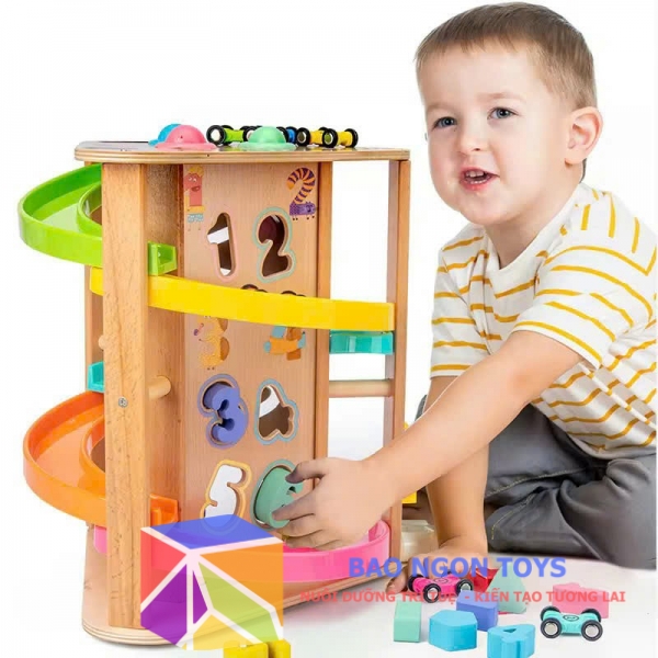  Đồ Chơi Lắp Ráp Tháp Đường Đua Cầu Trượt 6 Tầng giúp bé vui chơi và phát triển kỹ năng - BẢO NGÔN TOYS DG347