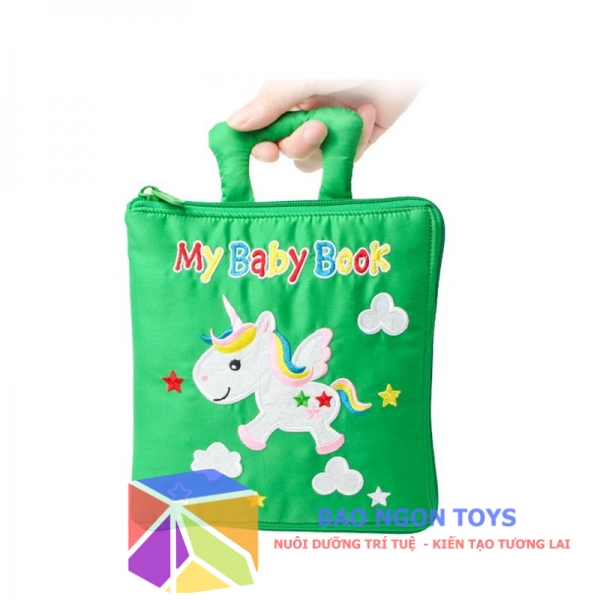 SÁCH VẢI BÓC DÁN QUIET BOOK RÈN LUYỆN CÁC KỸ NĂNG VẬN ĐỘNG TINH VÀ GIÚP BÉ HỌC TIẾNG ANH - BAO NGON TOYS - SV73D
