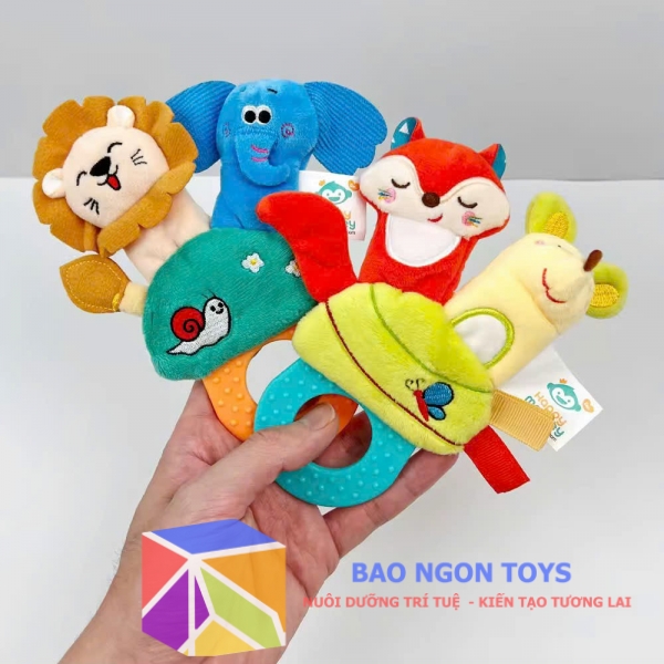 Đồ chơi xúc xắc cho bé cầm nắm kết hợp rối tay 2in1 vừa chơi vừa kể chuyện cùng bé đồ chơi âm thanh cho bé sơ sinh - BAO NGON TOYS - DV110