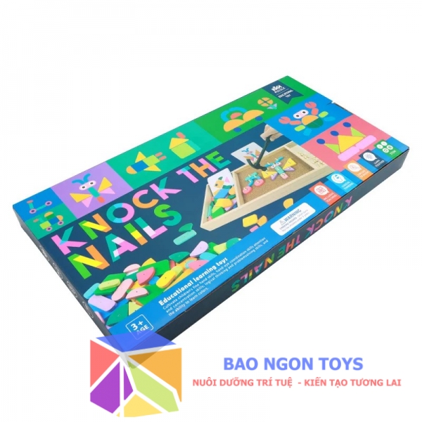 Bộ đồ chơi xếp hình và đóng đinh nghệ thuật giúp bé phát triển kỹ năng và sự sáng tạo nghệ thuật - BAO NGON TOYS - DG319