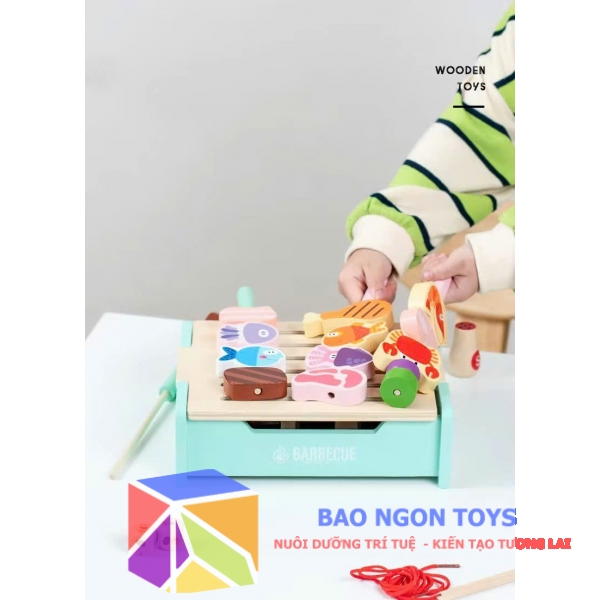 Đồ chơi nhập vai đầu bếp lò nướng BBQ giúp bé phát triển kỹ năng nhập vai, vui chơi cùng bạn bè - BAO NGON TOYS - DG339