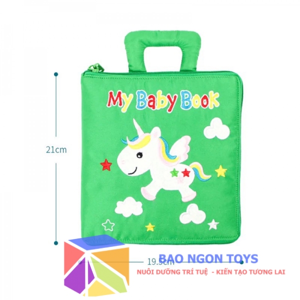 SÁCH VẢI BÓC DÁN QUIET BOOK RÈN LUYỆN CÁC KỸ NĂNG VẬN ĐỘNG TINH VÀ GIÚP BÉ HỌC TIẾNG ANH - BAO NGON TOYS - SV73D